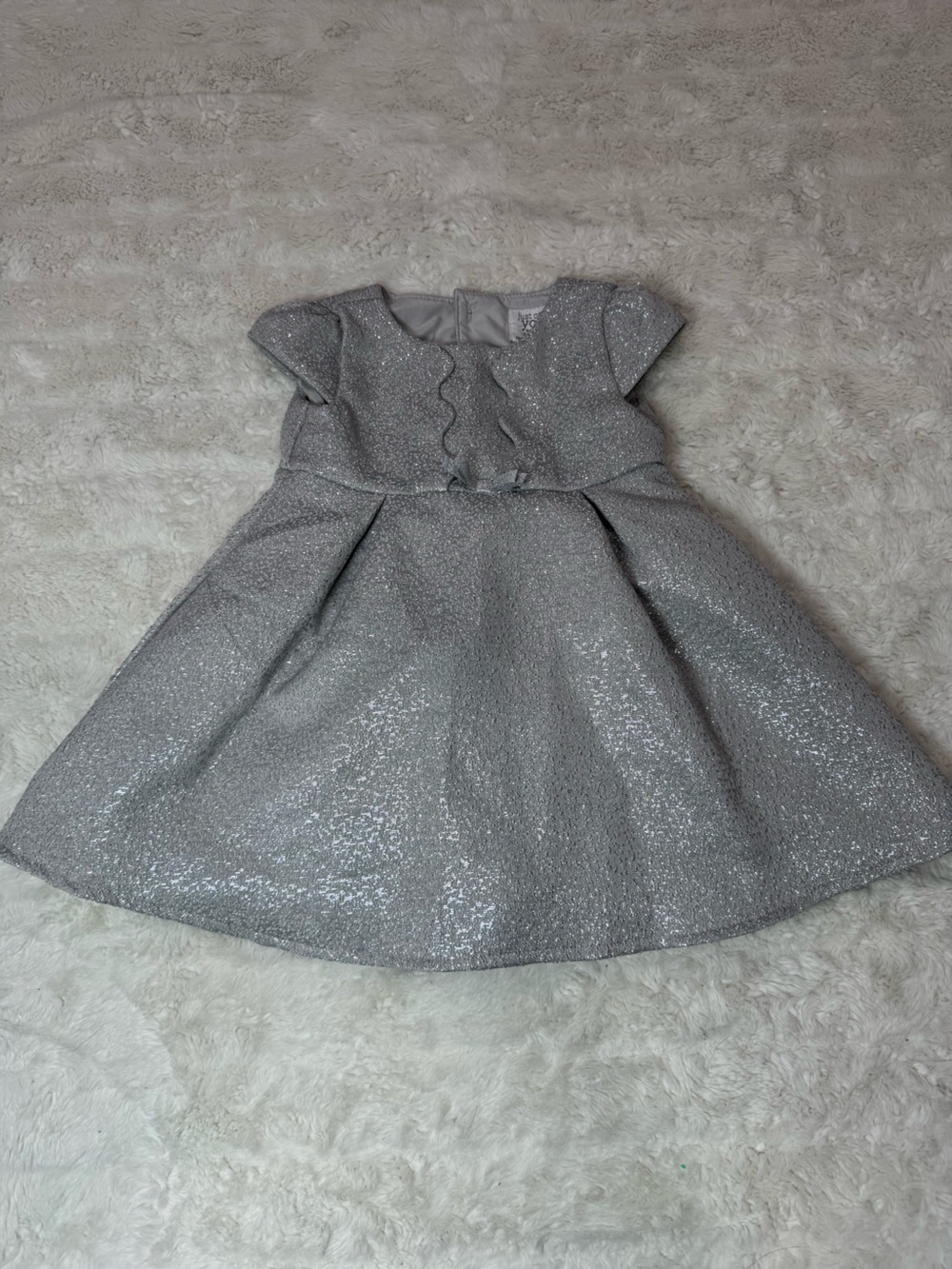 Sparkle Silver Girls' Party Dress